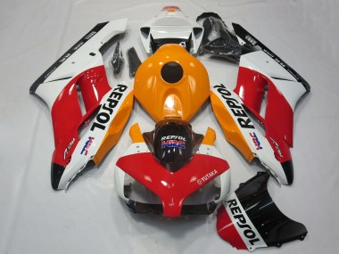 Preisgünstige Honda CBR1000RR Motorrad Verkleidung 2004-2005 - Weiss Orange Rot Glanzendes Schwarz Repsol HRC