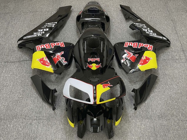 Preisgünstige Honda CBR600RR Motorrad Verkleidung 2005-2006 - Schwarz Gelb Weiss Red Bull