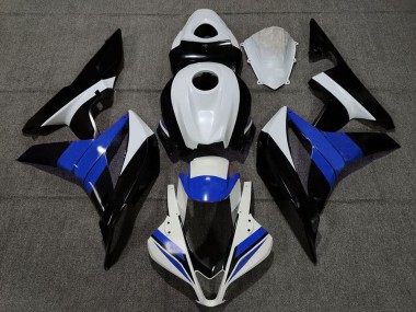 Preisgünstige Honda CBR600RR Motorrad Verkleidung 2007-2008 - Weiss Blau Glanzendes Schwarz
