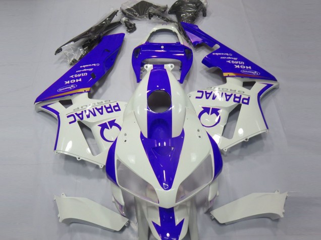 Preisgünstige Honda CBR600RR Motorrad Verkleidung 2005-2006 - Weiss Blau Pramac