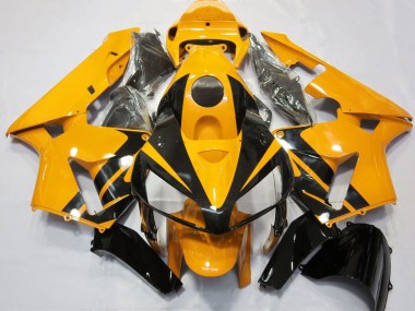 Preisgünstige Honda CBR600RR Motorrad Verkleidung 2005-2006 - Bright Orange Glanzendes Schwarz Design