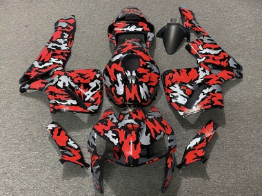 Preisgünstige Honda CBR600RR Motorrad Verkleidung 2005-2006 - Camouflage Rot