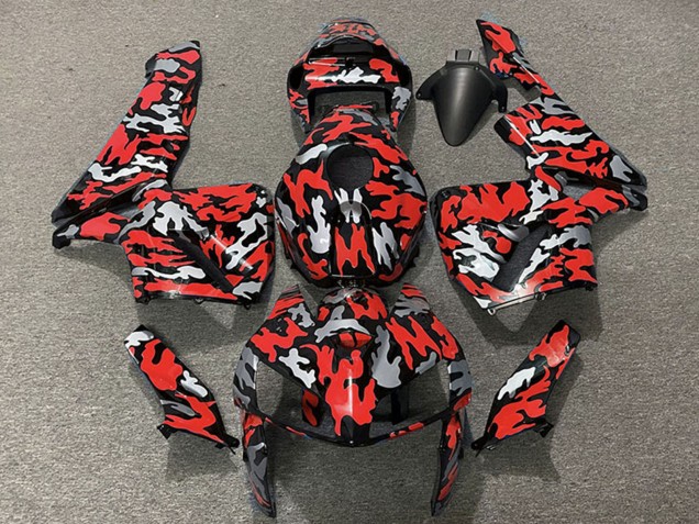Preisgünstige Honda CBR600RR Motorrad Verkleidung 2005-2006 - Camouflage Rot
