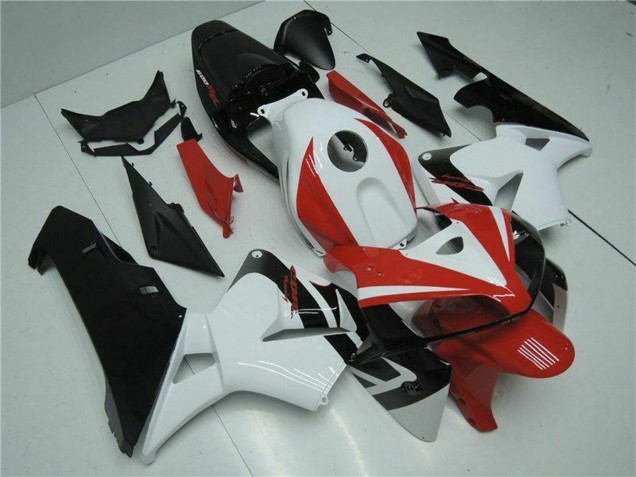 Preisgünstige Honda CBR600RR Motorrad Verkleidung Kit 2005-2006 - Weiss Rot Schwarz