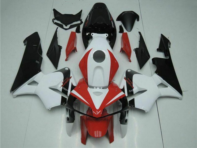 Preisgünstige Honda CBR600RR Motorrad Verkleidung Kit 2005-2006 - Weiss Rot Schwarz