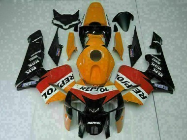 Preisgünstige Honda CBR600RR Motorrad Verkleidung 2005-2006 - Orange Weiss Rot Schwarz Repsol