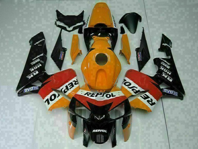 Preisgünstige Honda CBR600RR Motorrad Verkleidung 2005-2006 - Orange Weiss Rot Schwarz Repsol