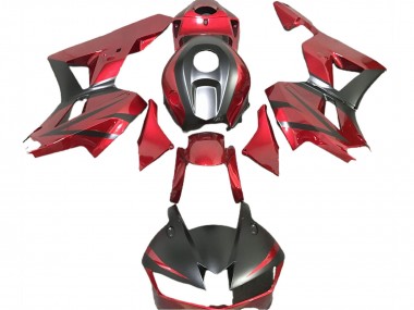Preisgünstige Honda CBR600RR Motorrad Verkleidung 2013-2023 - Dunkel Rot Matt Schwarz
