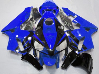 Preisgünstige Honda CBR600RR Motorrad Verkleidung 2005-2006 - Blau Glanzendes Schwarz Design