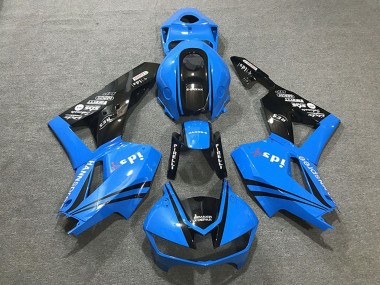 Preisgünstige Honda CBR600RR Motorrad Verkleidung 2013-2023 - Blau Glanzendes Schwarz