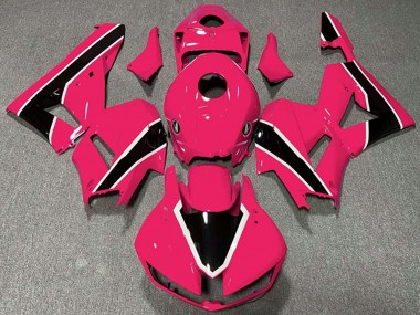 Preisgünstige Honda CBR600RR Motorrad Verkleidung 2013-2023 - Rosa Weiss Glanzendes Schwarz