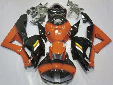 Preisgünstige Honda CBR600RR Motorrad Verkleidung 2013-2023 - Orange Glanzendes Schwarz Weiss Gelb