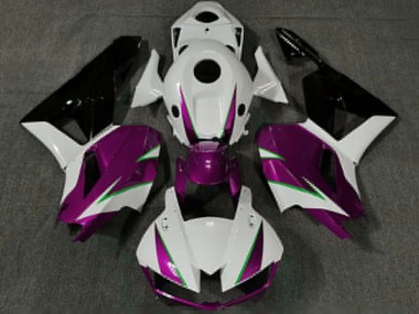 Preisgünstige Honda CBR600RR Motorrad Verkleidung 2013-2023 - Weiss Rosa Grun Glanzendes Schwarz