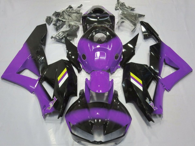Preisgünstige Honda CBR600RR Motorrad Verkleidung 2013-2023 - Lila Glanzendes Schwarz Weiss Gelb