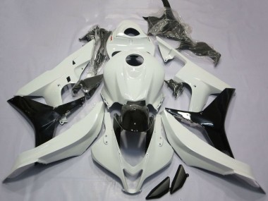 Preisgünstige Honda CBR600RR Motorrad Verkleidung 2007-2008 - Weiss Glanzendes Schwarz