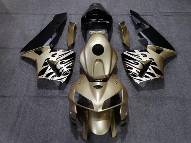 Preisgünstige Honda CBR600RR Motorrad Verkleidung 2005-2006 - Gold Schwarz Weiss