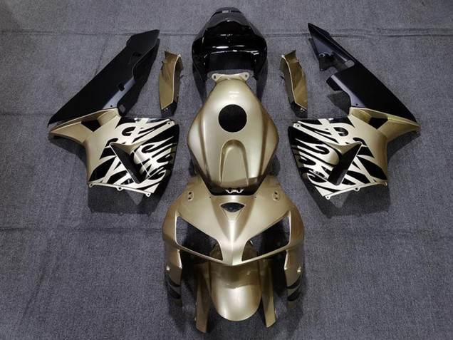 Preisgünstige Honda CBR600RR Motorrad Verkleidung 2005-2006 - Gold Schwarz Weiss