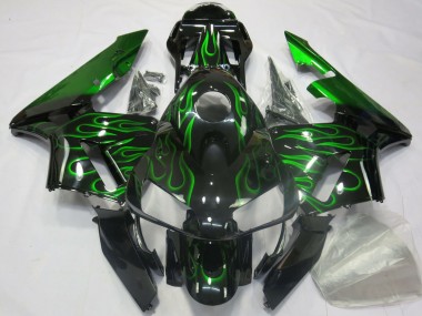 Preisgünstige Honda CBR600RR Motorrad Verkleidung 2003-2004 - Glanzendes Schwarz Blau Flamme
