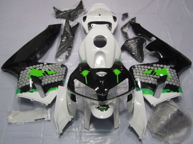 Preisgünstige Honda CBR600RR Motorrad Verkleidung 2005-2006 - Weiss Grun Schwarz Spritzer