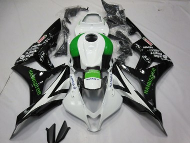 Preisgünstige Honda CBR600RR Motorrad Verkleidung 2007-2008 - Weiss Grun Glanzendes Schwarz Hannspree