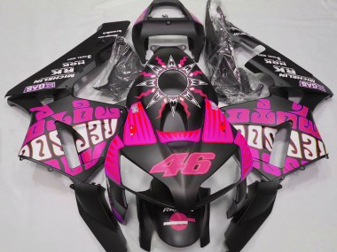 Preisgünstige Honda CBR600RR Motorrad Verkleidung 2003-2004 - Rosa Glanzendes Schwarz Rossi Repsol