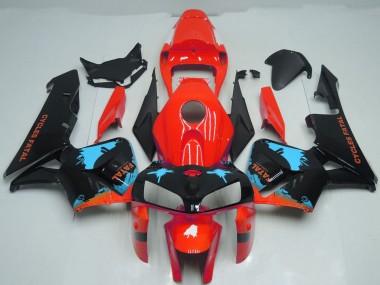 Preisgünstige Honda CBR600RR Motorrad Verkleidung 2005-2006 - Rot Hellblau Schwarz Spritzer
