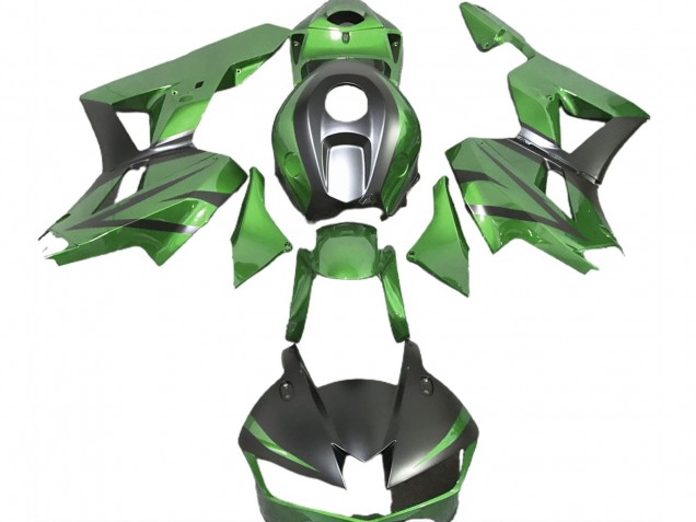 Preisgünstige Honda CBR600RR Motorrad Verkleidung 2013-2023 - Lizard Grun Matt Schwarz
