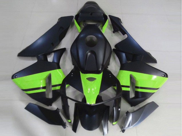 Preisgünstige Honda CBR600RR Motorrad Verkleidung 2005-2006 - Matt Schwarz Hellgrun