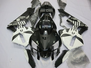 Preisgünstige Honda CBR600RR Motorrad Verkleidung 2005-2006 - Weiss Matt Schwarz Puisher Logo
