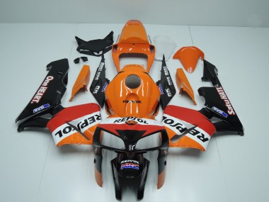Preisgünstige Honda CBR600RR Motorrad Verkleidung 2005-2006 - Orange Rot Weiss Schwarz One Heart Repsol