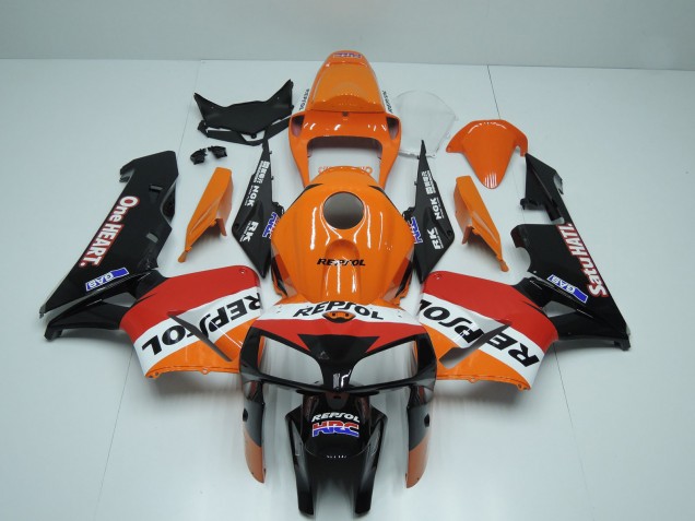Preisgünstige Honda CBR600RR Motorrad Verkleidung 2005-2006 - Orange Rot Weiss Schwarz One Heart Repsol