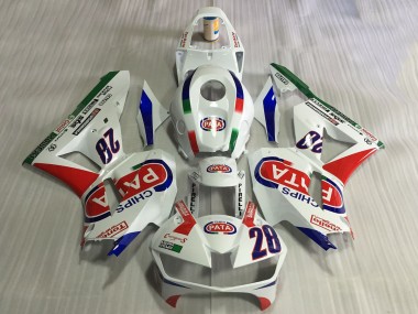 Preisgünstige Honda CBR600RR Motorrad Verkleidung 2013-2023 - Weiss Rot Blau Pata 28