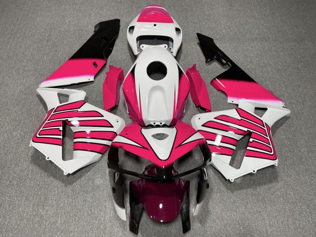 Preisgünstige Honda CBR600RR Motorrad Verkleidung 2005-2006 - Weiss Rosa Flugel