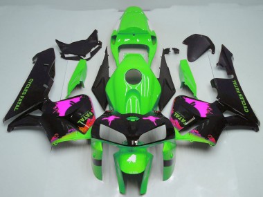 Preisgünstige Honda CBR600RR Motorrad Verkleidung 2005-2006 - Rosa Spritzer on Grun