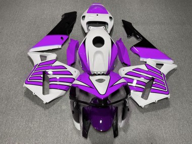 Preisgünstige Honda CBR600RR Motorrad Verkleidung 2005-2006 - Lila und Weiss Flugel