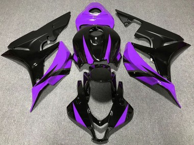 Preisgünstige Honda CBR600RR Motorrad Verkleidung 2007-2008 - Lila Glanzendes Schwarz Matt Schwarz