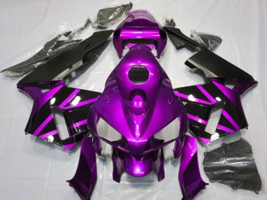 Preisgünstige Honda CBR600RR Motorrad Verkleidung 2005-2006 - Lila Glanzendes Schwarz Design