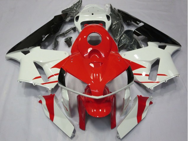 Preisgünstige Honda CBR600RR Motorrad Verkleidung 2005-2006 - Weiss Rot Schwarz