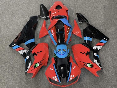Preisgünstige Honda CBR600RR Motorrad Verkleidung 2013-2023 - Rot Blau Glanzendes Schwarz Hai