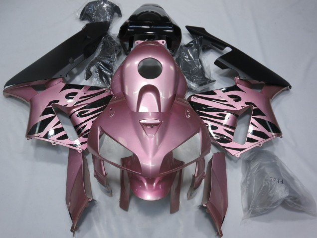 Preisgünstige Honda CBR600RR Motorrad Verkleidung 2005-2006 - Rose Rosa Flamme