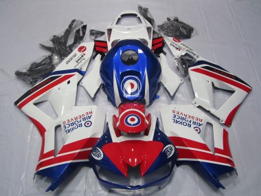 Preisgünstige Honda CBR600RR Motorrad Verkleidung 2013-2023 - Weiss Rot Blau Royal Air Force