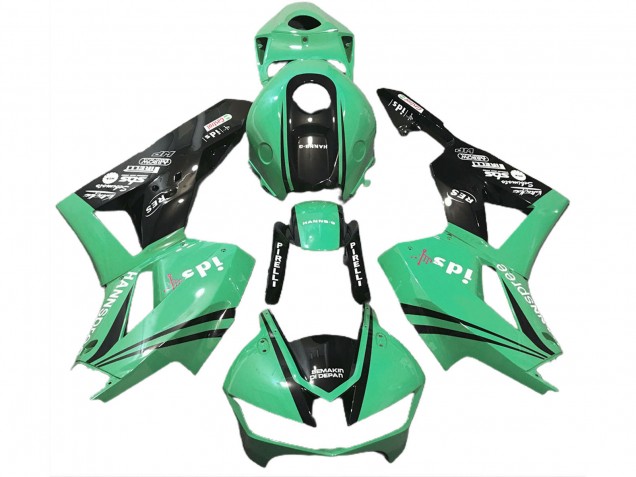 Preisgünstige Honda CBR600RR Motorrad Verkleidung 2013-2023 - Grun Glanzendes Schwarz