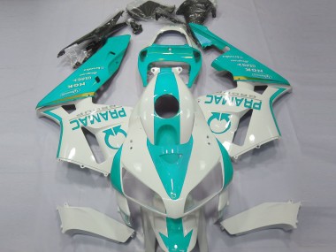 Preisgünstige Honda CBR600RR Motorrad Verkleidung 2005-2006 - Weiss Blau Grun Pramac