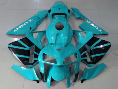 Preisgünstige Honda CBR600RR Motorrad Verkleidung 2005-2006 - Blau Grun OEM Stil
