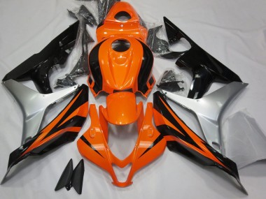 Preisgünstige Honda CBR600RR Motorrad Verkleidung 2007-2008 - Silber Orange Glanzendes Schwarz OEM Stil