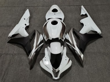 Preisgünstige Honda CBR600RR Motorrad Verkleidung 2007-2008 - Weiss Matt Schwarz