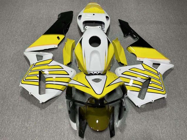 Preisgünstige Honda CBR600RR Motorrad Verkleidung 2005-2006 - Gelb und Weiss Flugel