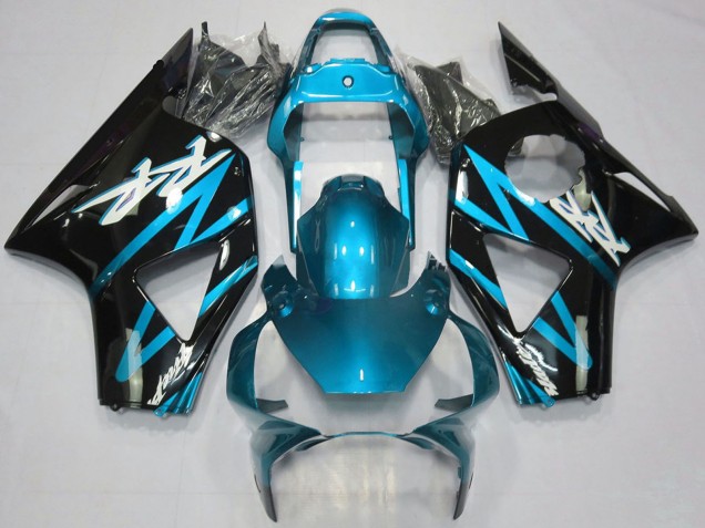 Preisgünstige Honda CBR954RR Motorrad Verkleidung 2002-2003 - Hellblau Glanzendes Schwarz