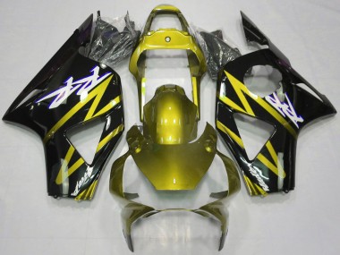 Preisgünstige Honda CBR954RR Motorrad Verkleidung 2002-2003 - Elektrisches Gelb Glanzendes Schwarz