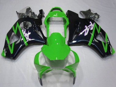 Preisgünstige Honda CBR954RR Motorrad Verkleidung Kit 2002-2003 - Grun Glanzendes Schwarz